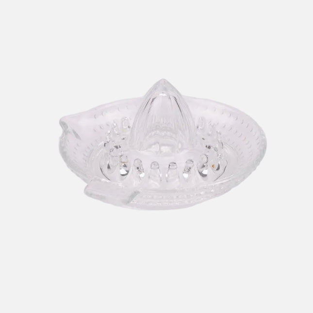 Presse-citron transparent en verre avec bec verseur