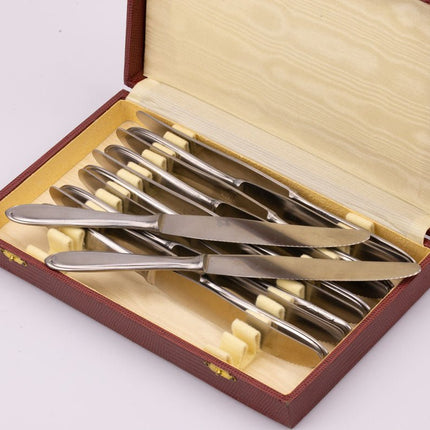 Coffret de 12 couteaux de table Fadeco en inox
