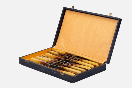 Coffret de 12 couteaux de table en inox GHB