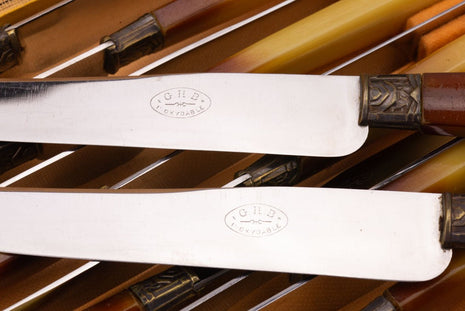 Coffret de 12 couteaux de table en inox GHB