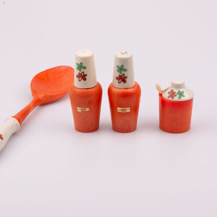 Set à salade orange en plastique avec boîte d'origine