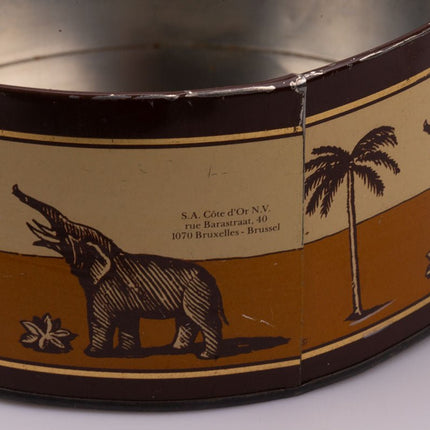 Vintage metalen blik voor Côte d'Or-koekjes
