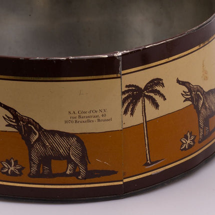 Vintage metalen blik voor Côte d'Or-koekjes