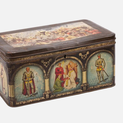 Boîte ancienne en métal biscuits flamands