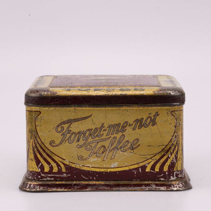 Boîte ancienne en métal biscuits Forget me not Toffee