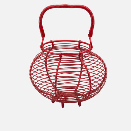 Panier à œufs rouge vintage