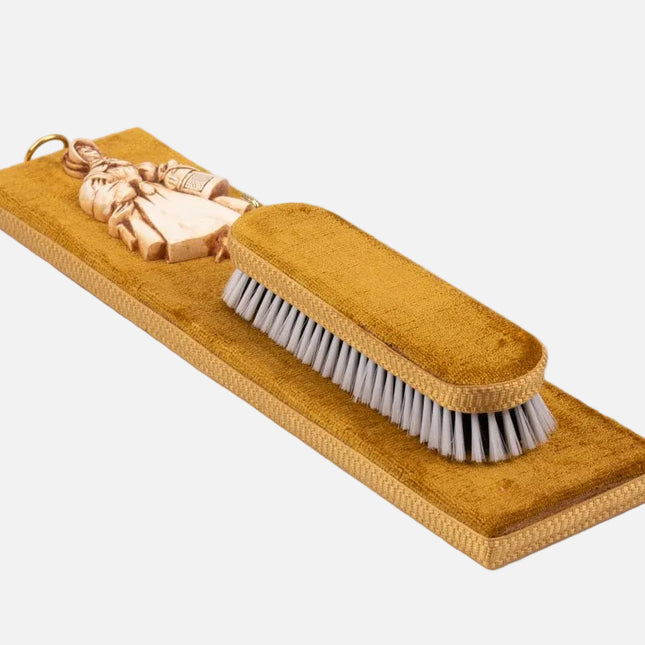 Brosse à vêtement avec support mural boîte d'origine beige