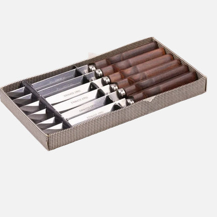6 couteaux à viande en acier inoxydable dans boîte d'origine