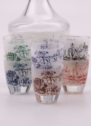 Service à liqueur en cristal d'Arques 1 bouteille et 6 verre dans boîte d'origine