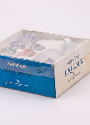 Service à liqueur en cristal d'Arques 1 bouteille et 6 verre dans boîte d'origine