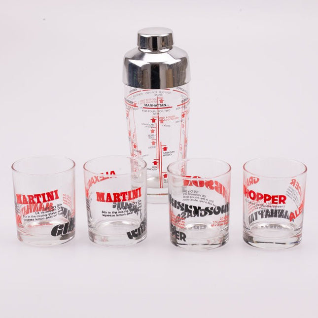 Service cocktail Saivo 4 verres 1 shaker