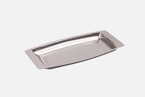 Petit plateau en inox argenté dans boîte d'origine