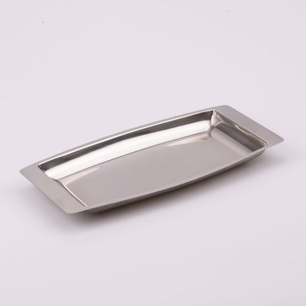 Petit plateau en inox argenté dans boîte d'origine
