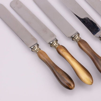 6 couteaux à beurre en inox dans boîte d'origine
