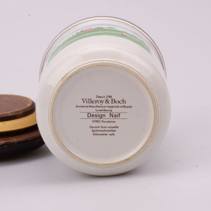 Pot en porcelaine Villeroy & Boch blanc et paysage