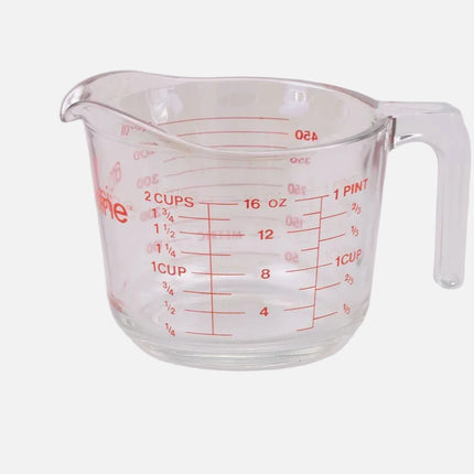 Pichet mesureur en verre trempé Arcuisine transparent et rouge