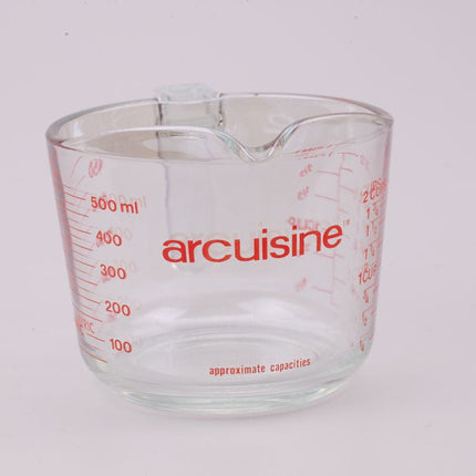Pichet mesureur en verre trempé Arcuisine transparent et rouge