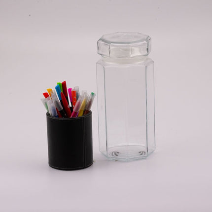 Grote glazen pot