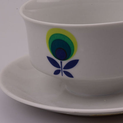 Saucière / bol en porcelaine Schirnding Bavaria blanc avec fleur bleue