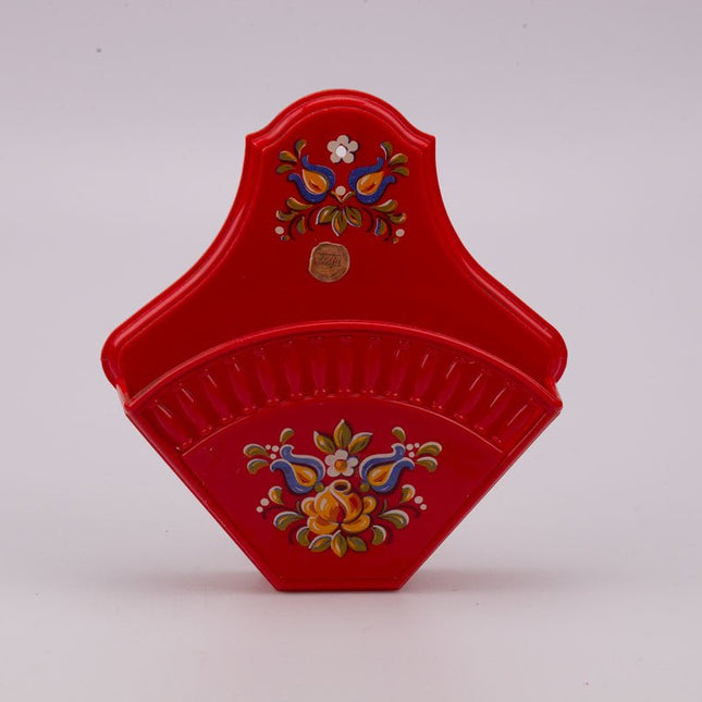 Porte-filtre à café Emsa rouge en plastique avec motifs fleuris
