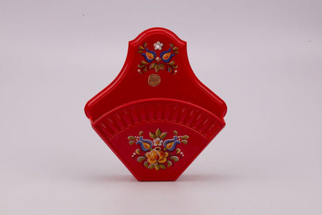 Porte-filtre à café Emsa rouge en plastique avec motifs fleuris