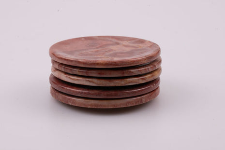 5 sous-verre vintage en marbre