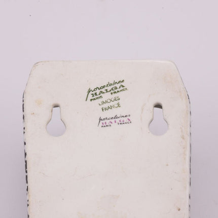 Porte-brosse à dents en porcelaine à damiers bleus et blancs