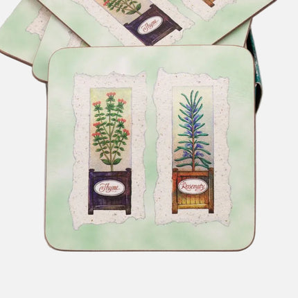 Sous-verres bleus clairs d'Angleterre dans boîte d'origine