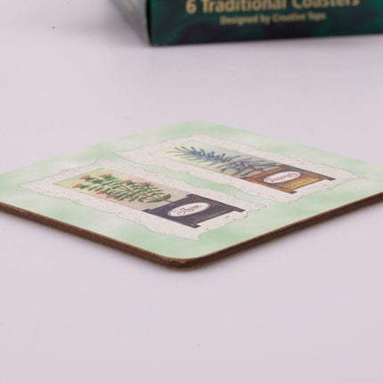 Sous-verres bleus clairs d'Angleterre dans boîte d'origine
