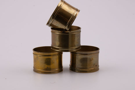 Ensemble 4 ronds de serviette cuivre