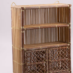 Etagère en osier marron