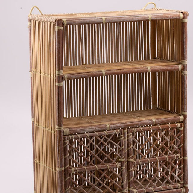 Etagère en osier marron