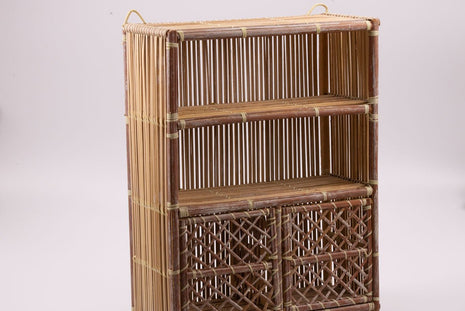 Etagère en osier marron