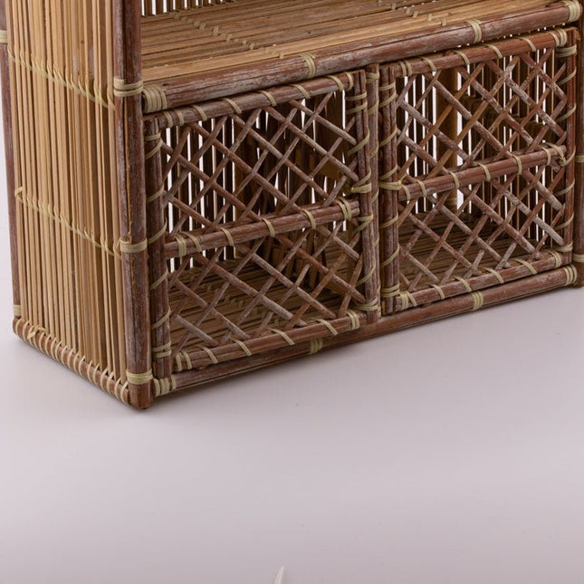 Petite étagère en osier à 3 étages
