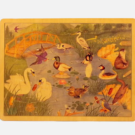Puzzle en bois animaux de l'étang