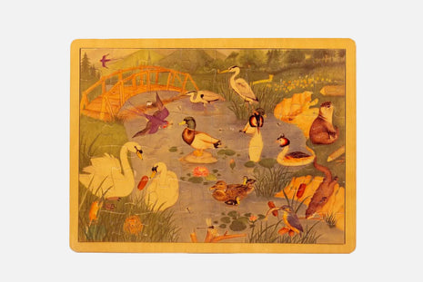 Puzzle en bois animaux de l'étang