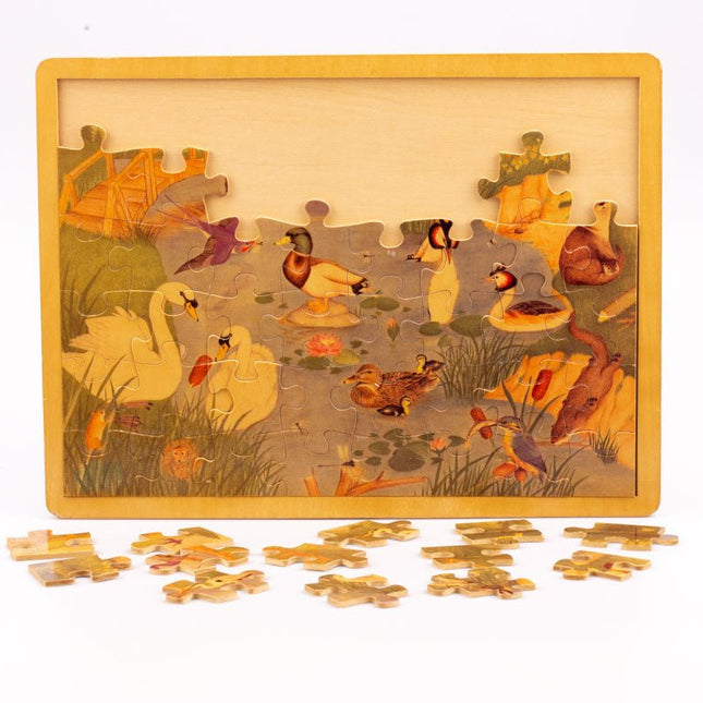 Puzzle en bois animaux de l'étang