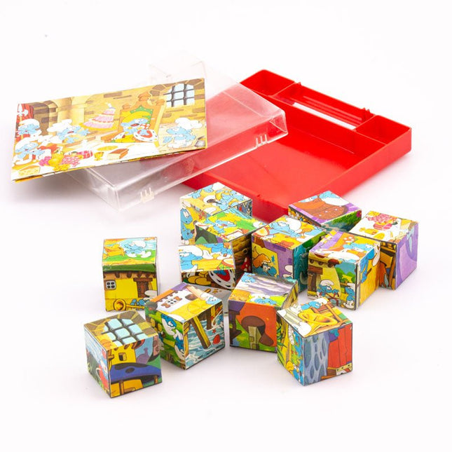 Jeu de cubes puzzle Schtroumpf