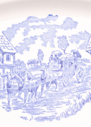 Grand plateau Sarreguemines France en faïence blanche et motifs noirs