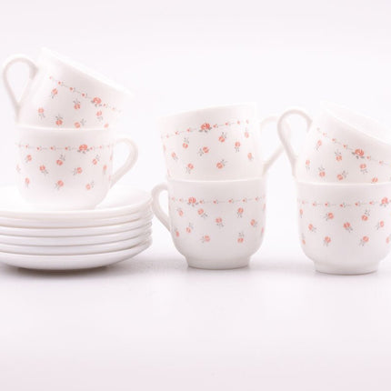 6 Arcopal kopjes en schotels