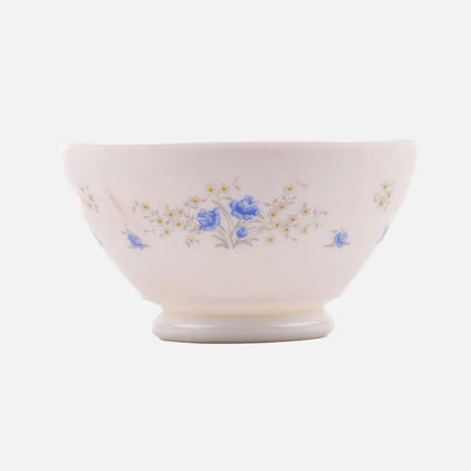 4 bols Arcopal blancs aux motifs floraux bleus