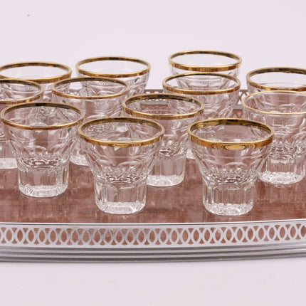 Verre à liqueur 2 cl transparent et bord liseré