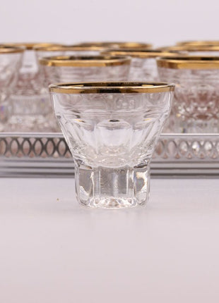 Verre à liqueur 2 cl transparent et bord liseré