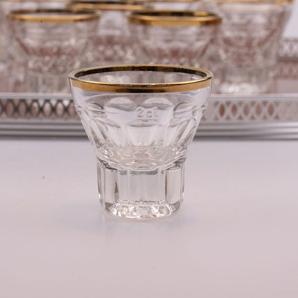 Verre à liqueur 2 cl transparent et bord liseré