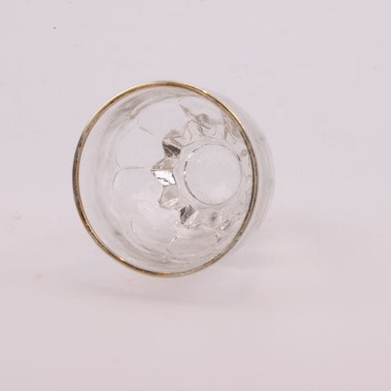 4 verres à liqueur 2 cl transparent et liseré doré