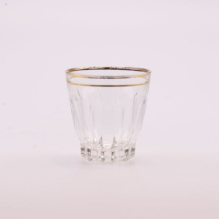 Petit verre à alcool vintage 2cl avec liseré doré