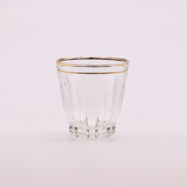 Petit verre à alcool vintage 2cl avec liseré doré
