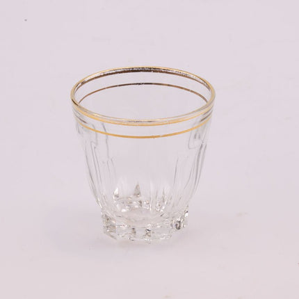 Petit verre à alcool vintage 2cl avec liseré doré