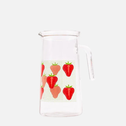 Carafe / pichet à eau décor fraises Cerve