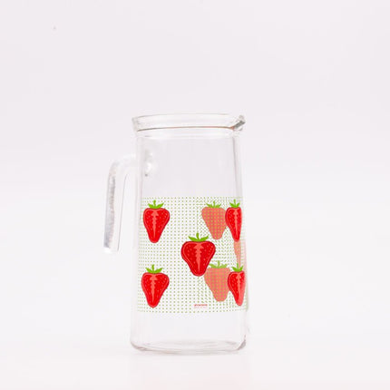 Carafe / pichet à eau décor fraises Cerve